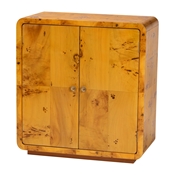 bali & pari Netra Modern and Contemporary Natural Real Burl Wood Storage Cabinet